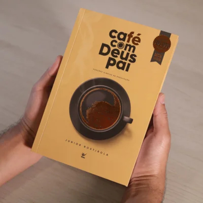 Livro Café com Deus Pai - Junior Rostirola | Devocional Diário para Renovação e Paz