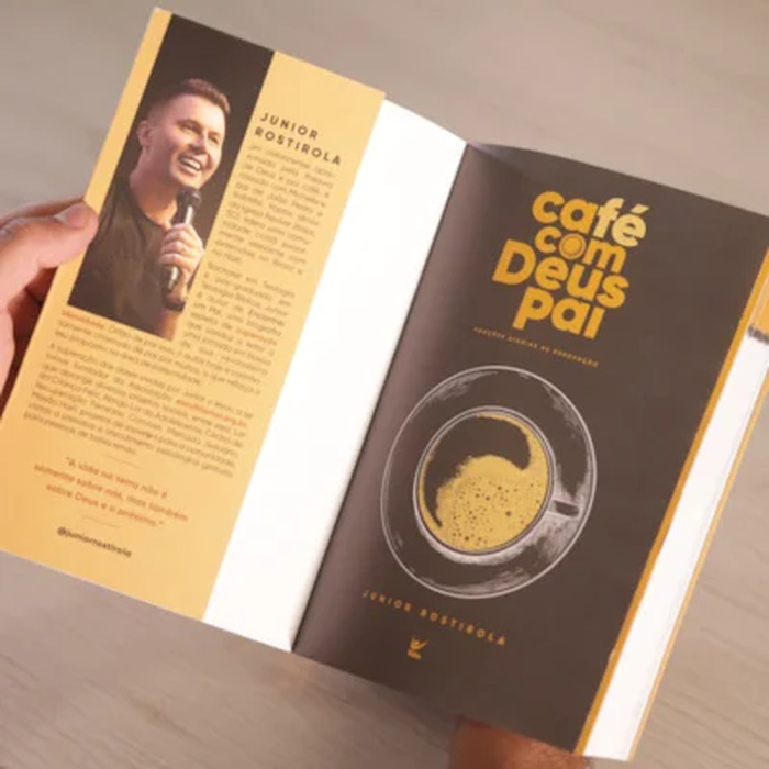 Livro Café com Deus Pai - Junior Rostirola | Devocional Diário para Renovação e Paz